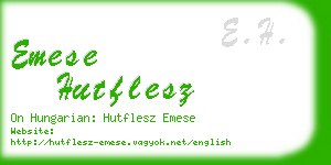 emese hutflesz business card